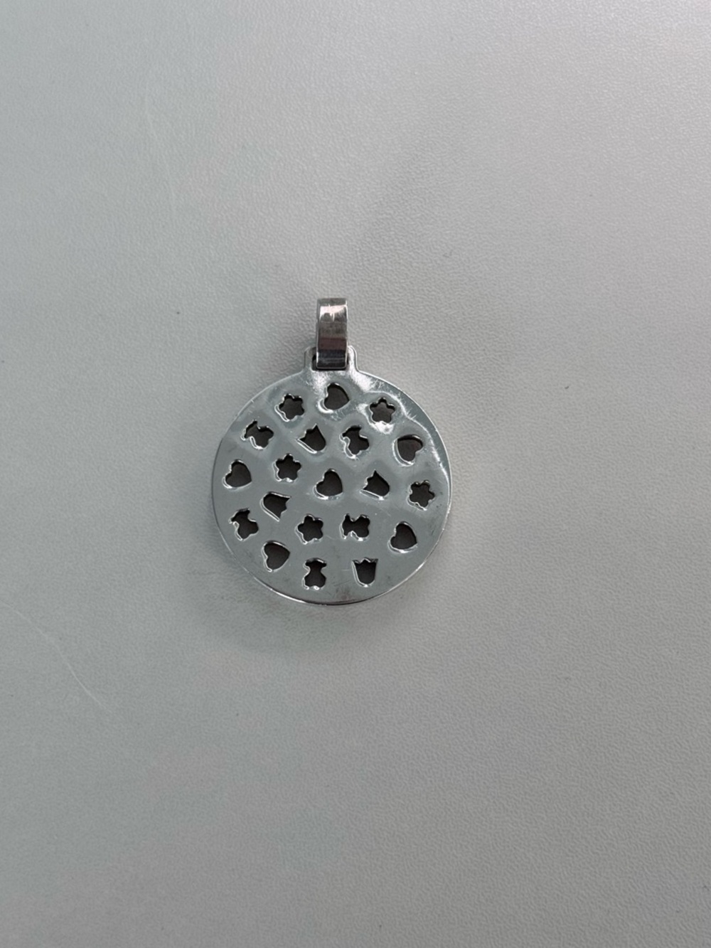 Tous Silver Round Pendant Necklace
